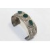 Bangle Bracelet Kada 925 Sterling Silver Women Handmade Green Onyx Stone C255